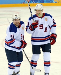 Phil Kessel tied for the lead in scoring at the 2014 Olympics while James van Riemsdyk finished tied for second. (Jayne Kamin-Oncea-USA TODAY Sports)