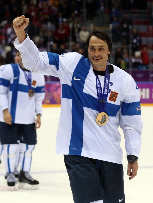 Teemu Selanne ended his amazing Olympic career with 2 goals in the Bronze Medal Game (Winslow Townson-USA TODAY Sports)