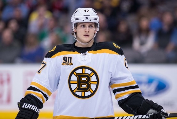 Fortunato compares his game to Torey Krug of the Boston Bruins. (Jerome Miron-USA TODAY Sports)