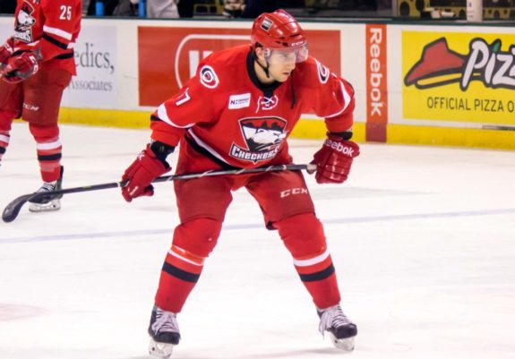 Aaron Palushaj Charlotte Checkers 2007 NHL Draft pick