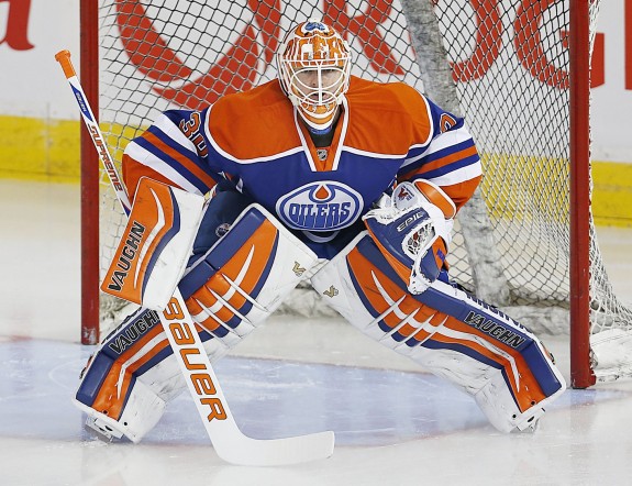 (Perry Nelson-USA TODAY Sports) Ben Scrivens stood on his head after being acquired by the Edmonton Oilers last January, earning him a two-year contract extension with his hometown club this summer. Paired with fellow acquisition Viktor Fasth, they were expected to form a competent tandem this season, but just four games into 2014-15, Fasth is hurt, Scrivens is struggling and goaltending is once again a hot-button topic in Edmonton. So much so that Martin Brodeur's name is now starting to surface on radio talk shows and throughout social media as a potential stopgap.
