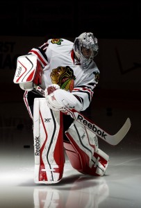 Corey Crawford rose to the occasion after being down 2-0 in the best-of-seven series. (Charles LeClaire-USA TODAY Sports)