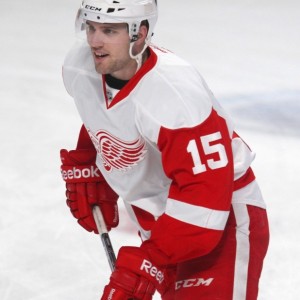 Riley Sheahan of the Detroit Red Wings.