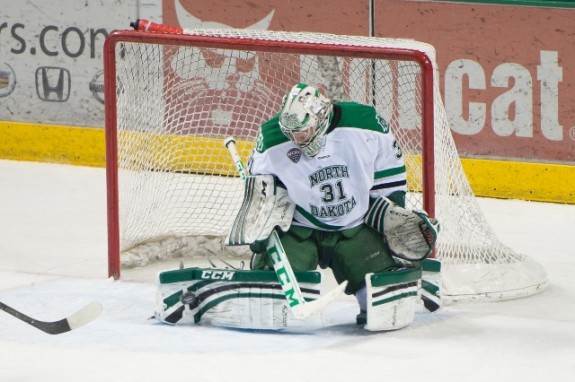 UND goalie Zane McIntyre  (Eric Classen/UND Athletics)