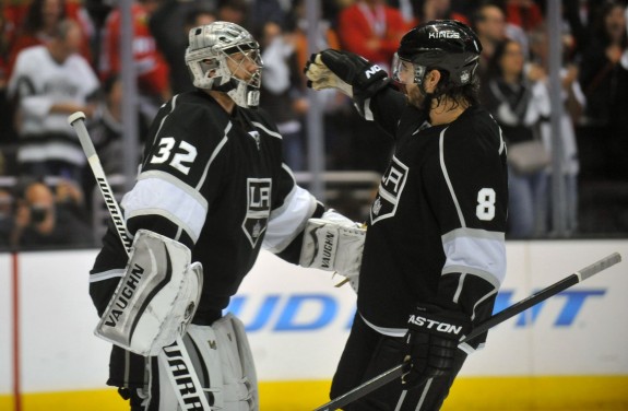 Drew Doughty is a key player for Kings fans to watch this year, as with a little luck, he could win the Norris Trophy (Gary A. Vasquez-USA TODAY Sports).