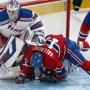 New York Rangers goalie Henrik Lundqvist and Montreal Canadiens forward Brendan Gallagher