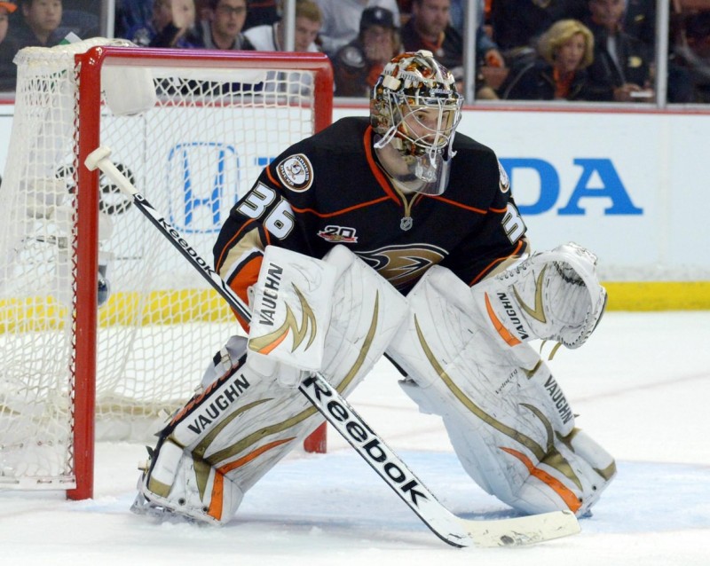 John Gibson — Game Worn Goalie Jerseys