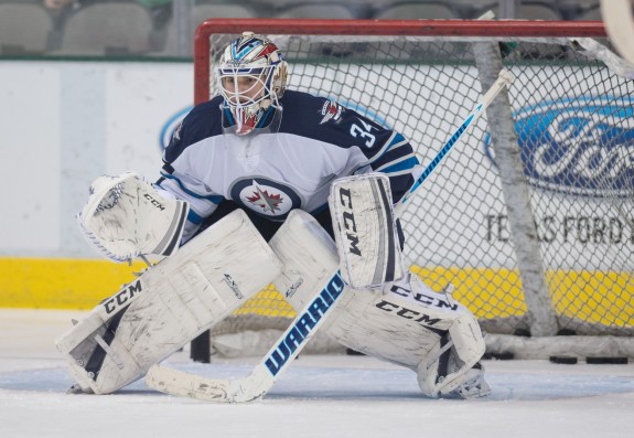 (Jerome Miron-USA TODAY Sports) Michael Hutchinson is leading the entire NHL in both goals-against average (1.62) and save percentage (.943). Yes, Michael Hutchinson, the Winnipeg Jets' backup goaltender.