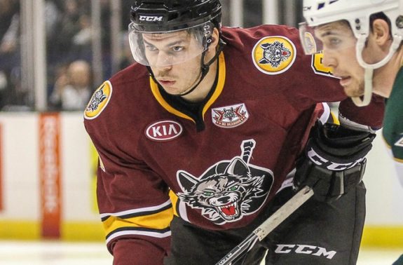 Ty Rattie with the Chicago Wolves
