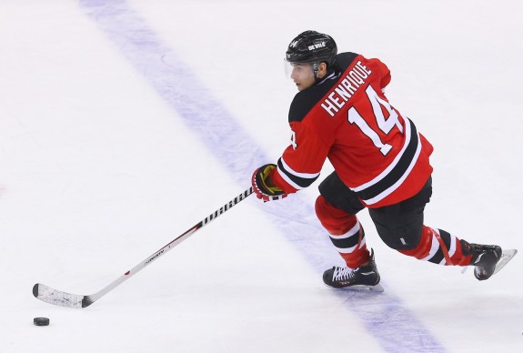 Adam Henrique: future captain of the NJ Devils? (Ed Mulholland-USA TODAY Sports)