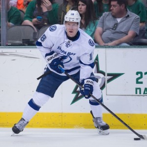 Ondrej Palat's work ethic was also pointed out by Cooper, despite his slow start. (Jerome Miron-USA TODAY Sports)