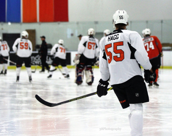 Robert Hagg at Flyers development camp. [photo: Amy Irvin]