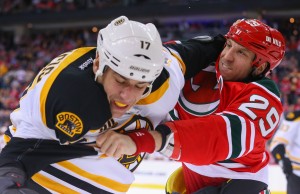 Milan Lucic had a career-low three fighting majors in 2014-15. (Ed Mulholland-USA TODAY Sports)