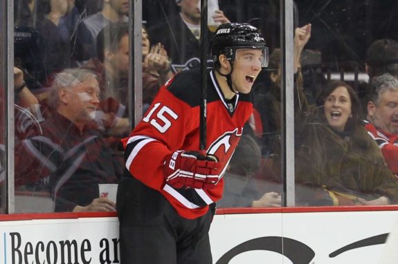 Stefan Matteau likely has to have the best three weeks of his hockey life to make the NJ Devils. (Ed Mulholland-USA TODAY Sports)