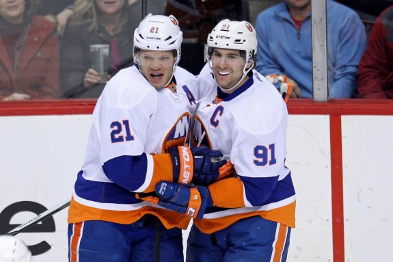 Kyle Okposo's 44 points through the All-Star break have complimented John Tavares and the rest of the Islanders. (Brace Hemmelgarn-USA TODAY Sports)