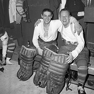 Terry Sawchuk & Johnny Bower - could be first co-winners of the Vezina Trophy.