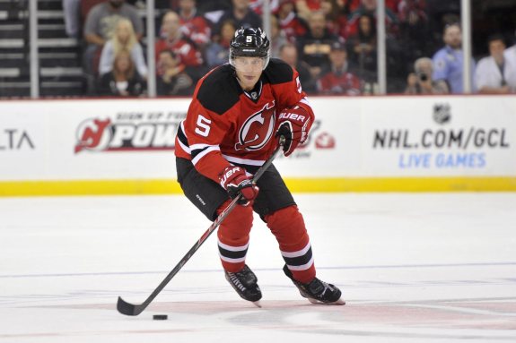 Adam Larsson, 21, is one of many young Devils defensemen (Joe Camporeale-USA TODAY Sports)