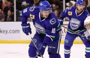 Brendan Gaunce as a member of the Utica Comets. (Texas Stars Hockey)