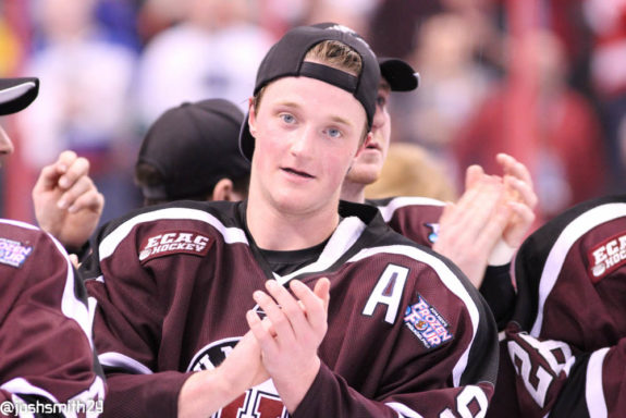 Union Hockey forward Daniel Carr at the 2014 Frozen Four