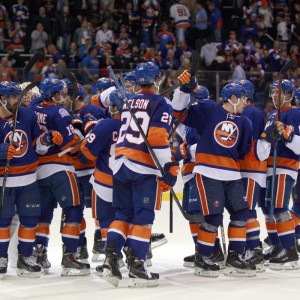 The Isles fans are trying to reproduce the Nassau Coliseum atmosphere. (Andy Marlin-USA TODAY Sports)
