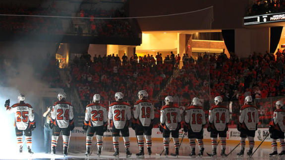 Phantoms takes on the Flames Friday at the PPL Center in Allentown. [photo:  Chris Knight]