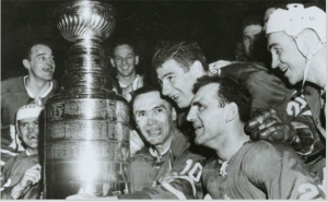 Leafs celebrate the 1964 Cup win.