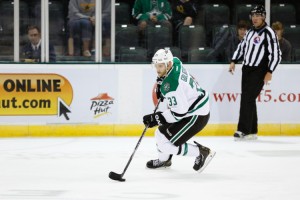 Cedar Park, TX, USA: Dallas Stars defenseman Alex Goligoski. Credit: Michael Connell/Texas Stars Hockey