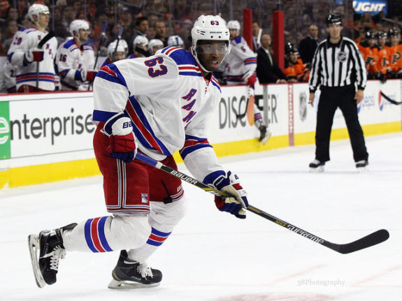 Duclair skated in 18 games with the Rangers this season (Amy Irvin / The Hockey Writers)