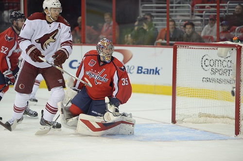 Capitals goalie Justin Peters (Tom Turk/THW)