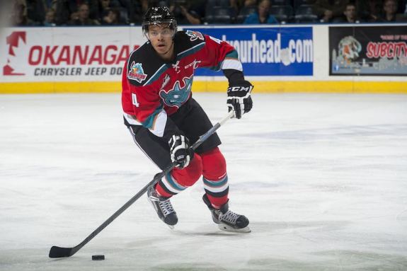 (Marissa Baecker/shootthebreeze.ca) Kelowna Rockets captain Madison Bowey is leading all WHL defencemen in scoring this season and is pushing for a roster spot on Team Canada at the world juniors.