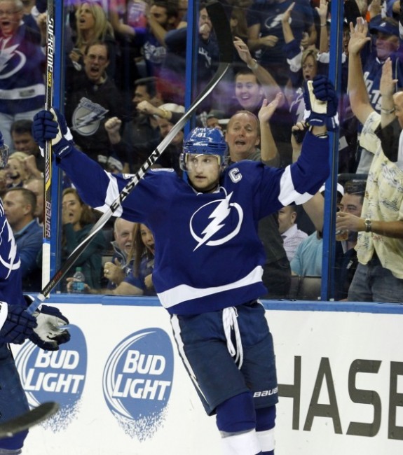 (Kim Klement-USA TODAY Sports) I see a whole lot of this playing out in the Eastern Conference — that being reason to celebrate for Steven Stamkos and the Tampa Bay Lightning.