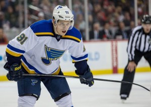 Vladimir Tarasenko was St. Louis' top goal scorer in last season's playoffs against the Minnesota Wild. (Brace Hemmelgarn-USA TODAY Sports)