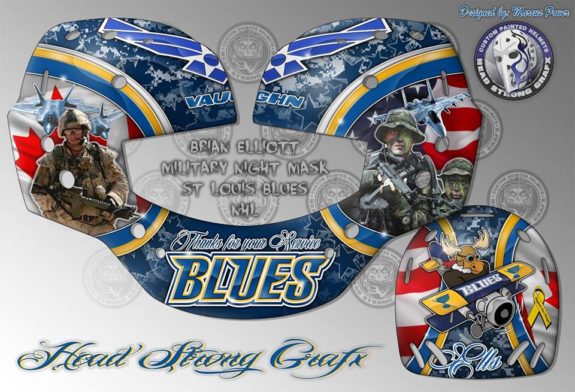 Brian Elliott Veteran's Day Mask Design