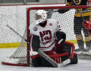 Goaltender Benjamin Patt of the Notre Dame Hounds