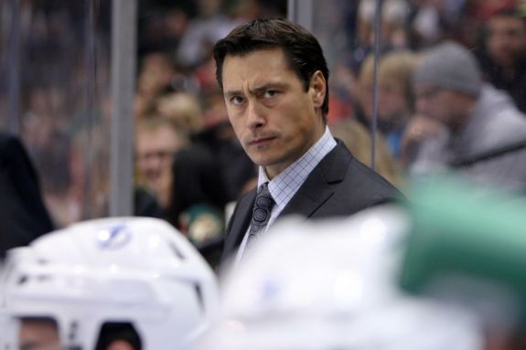 SC Bern bench boss Guy Boucher (Brace Hemmelgarn-USA TODAY Sports)