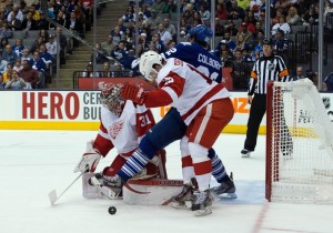 Jared Coreau of the Detroit Red Wings.