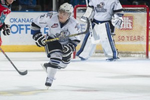 (Photo by Marissa Baecker/Shoot the Breeze) Joe Hicketts of the Victoria Royals enjoyed a breakout campaign, becoming a point-per-game player in the WHL and helping Canada win gold at the world juniors.