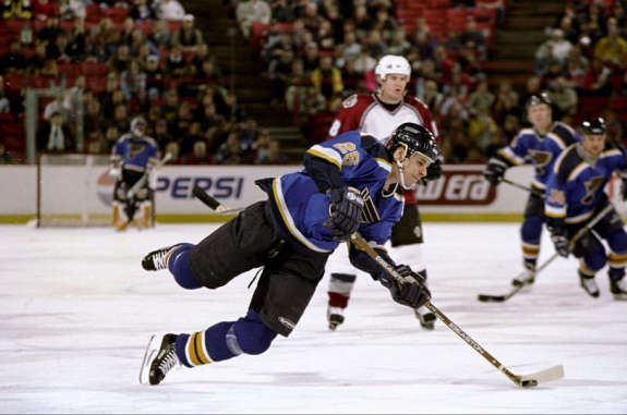 Michal Handzus played parts of three seasons for the Blues