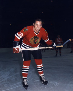 Dennis Hull  scored 10 for the Hawks in mainly part-time duty.