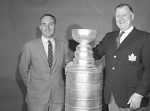 Stafford Smythe and Harold Ballard were turned down when they offered to build a Vancouver arena.
