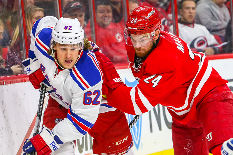 Hurricanes Killing Penalties Losing Games; 1-4 to Rangers