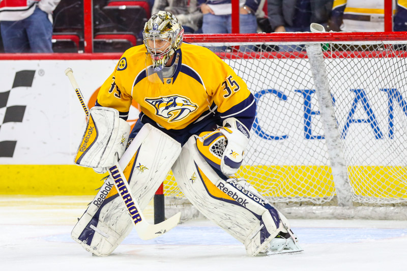 Pekka Rinne makes unbelievable save with knob of stick 
