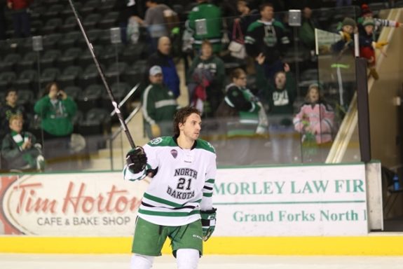 UND forward Brendan O’Donnell  (Eric Classen, UND Athletics)