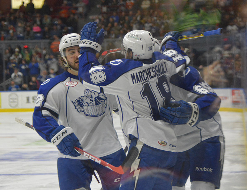 Syracuse Crunch forward Jonathan Marchessault adds another