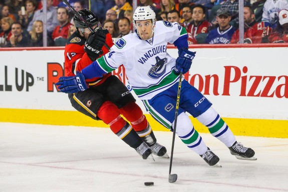 Jim Benning recently acquired 22-year-old Adam Clendening from the Chicago Blackhawks for prospect defenceman Gustav Forsling. (Sergei Belski-USA TODAY Sports)