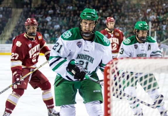 UND forward Brendan O'Donnell (Peter Bottini, UND Athletics)