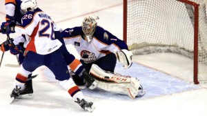 LaBarbera making a save. Photo Credit: (John Wright/Norfolk Admirals)