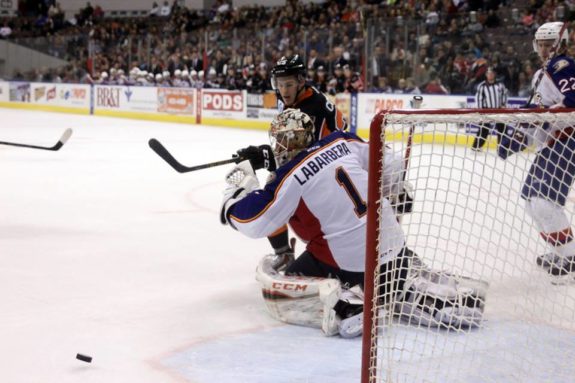 LaBarbera vs Phantoms Photo Credit: (John Malkowski/Norfolk Admirals)