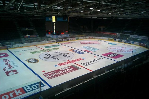 On-Ice ads in Finland
