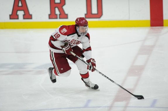 Harvard University and Nashville Predators prospect Jimmy Vesey (Photo by Gil Talbot)